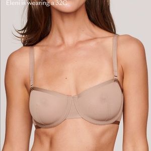 CUUP  Taupe balconette bra like new 34b